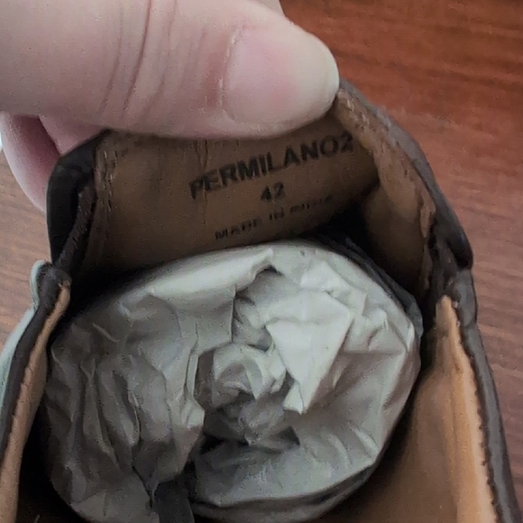 Emiliano Permilano 2 Italian Leather Brown Size 42(Approx US 9) Shoes New In Box - Picture 10 of 11